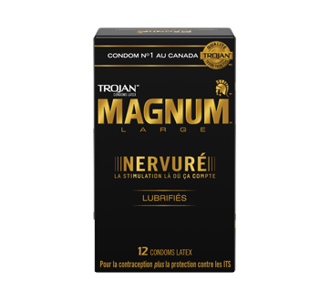 Image 2 of product Trojan - Magnum Ribbed Lubricated Condoms, 12 units