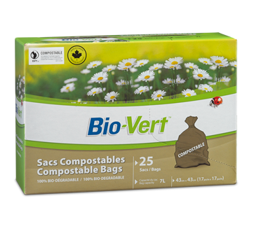 Compostable Bag, 25 bags, 17 x 17 in.