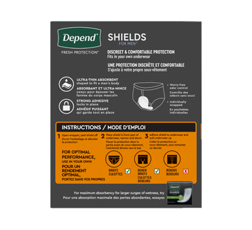 Image 3 of product Depend - Fresh Protection Men Incontinence Pads Light Absorbency, 58 units