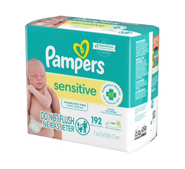 Sensitive - Wipes, Travel Size, 192 units – Pampers : Wet wipe | Jean Coutu