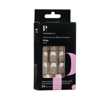 French Manicure, 24 units, Beige, Long