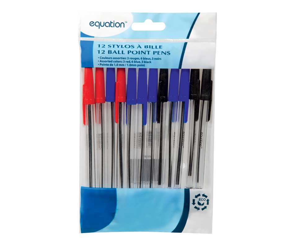Ball Point Pens, 12 units Equation Writing instruments Jean Coutu