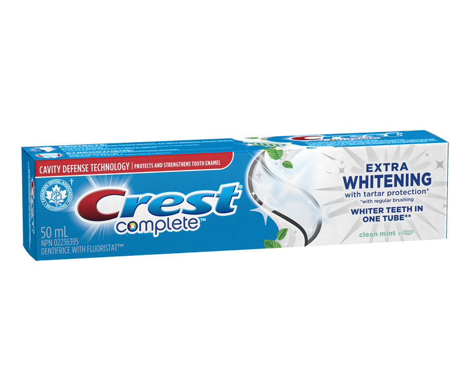 Complete Plus Extra Whitening Toothpaste, Clean Mint, 50 ml Crest