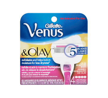 Image 3 of product Gillette - Venus ComfortGlide Plus Olay Women's Razor Blade Refills, 4 units, Sugarberry