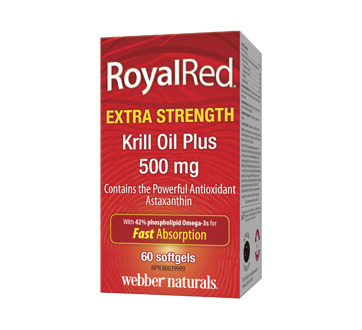 Image of product Webber - Royal Red Omega-3 and Krill Oil Plus Extra Strength, 60 units