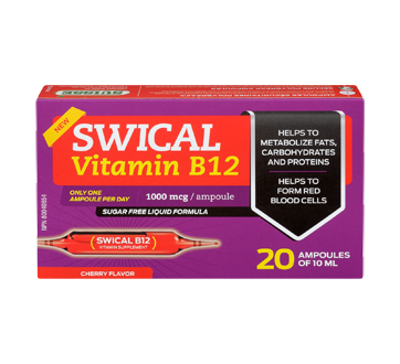 Image 1 of product Laboratoire Suisse - Swical Vitamin B12, 20 units