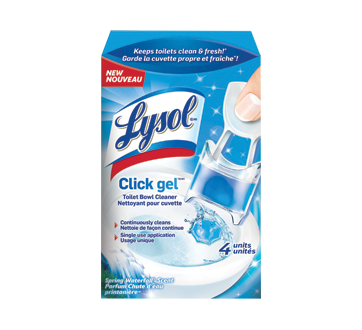 Click Gel Toilet Bowl Cleaner, 4 units, Spring Waterfall