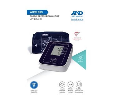 Image of product A&D Medical - Deluxe Connected Blood Pressure Monitor, 1 unit