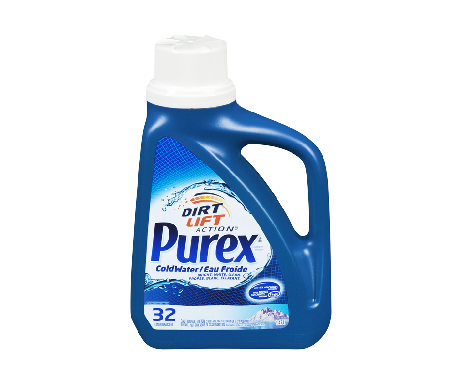 Dirt Lift Action Cold Water Laundry Detergent, 1.47 L Purex