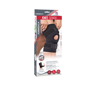 Stabilizing Knee Brace, 1 unit, XX-Large, 47 - 52 cm, Black
