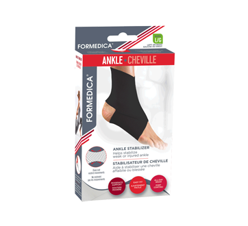 Ankle Stabilizer, 1 unit, Large, 26 - 31 cm, Black