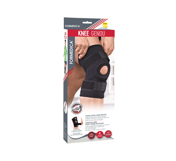 Stabilizing Knee Brace, 1 unit, X-Large, 42 - 47 cm, Black