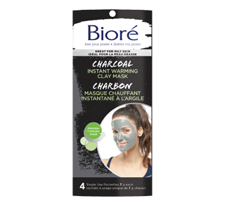 Self Heating One Minute Mask with Natural Charcoal, 4 x 7 g