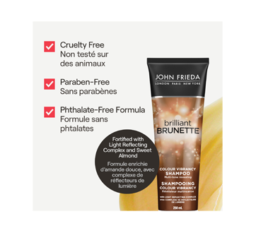Image 5 of product John Frieda - Brilliant Brunette Multi-Tone Revealing Moisturizing Shampoo, 250 ml