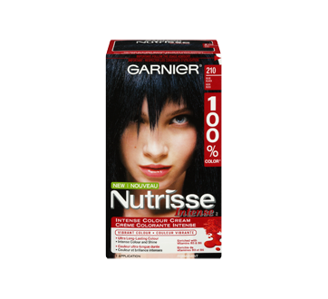 Image 3 of product Garnier - 100% Color-Nutrisse - Intense Intense Bleach Cream, 1 unit, 210 - Blue Black
