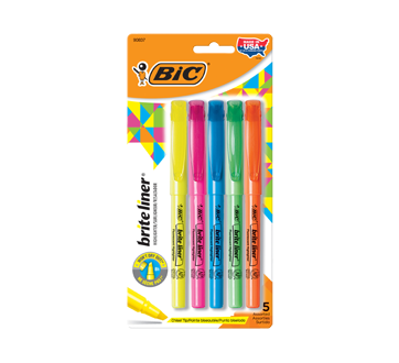 Brite Liner Highlighters, 5 units