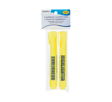 Image of product Equation - Broad Tip Highlighters, 2 units, Yellow