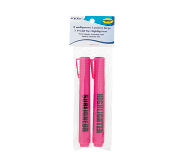 Image of product Equation - Broad Tip Highlighters, 2 units, Pink