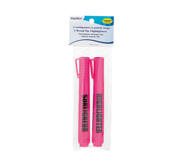 Broad Tip Highlighters, 2 units, Pink