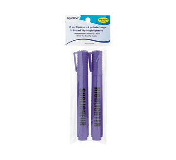 Broad Tip Highlighters, Purple, 2 units