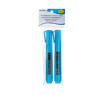Broad Tip Highlighters, 2 units, Blue