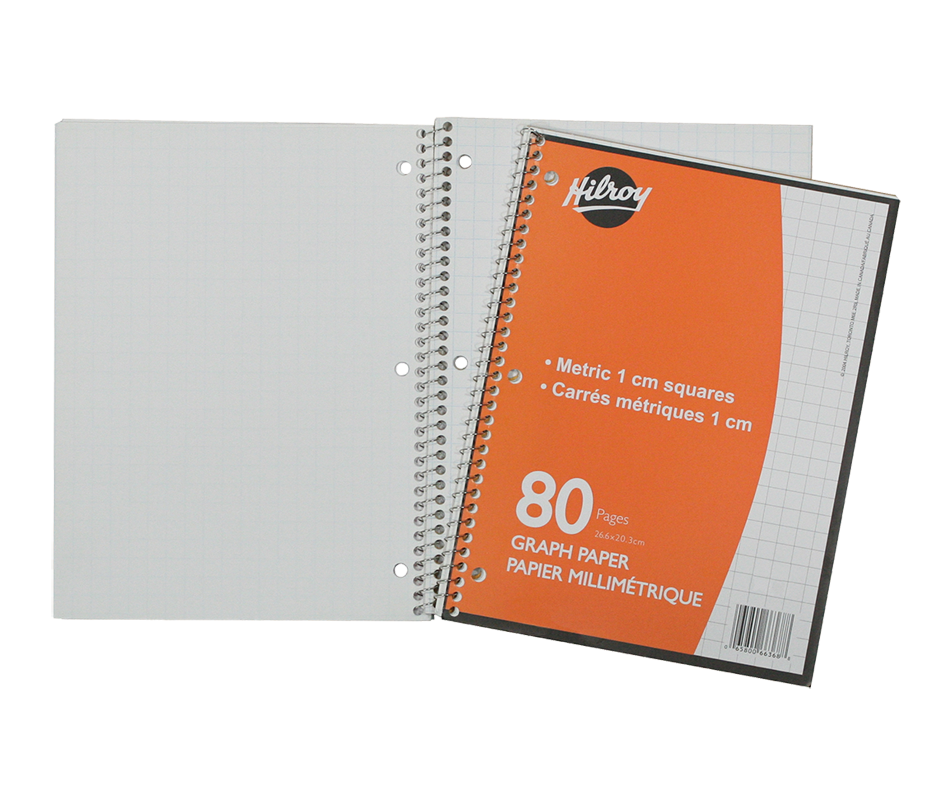 Metric Graph Paper Coil Notebook Hilroy Notebooks and Papers Jean