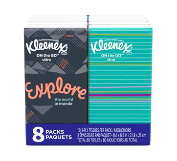 Image of product Kleenex - Kleenex Go Pack, 8 x 10 units