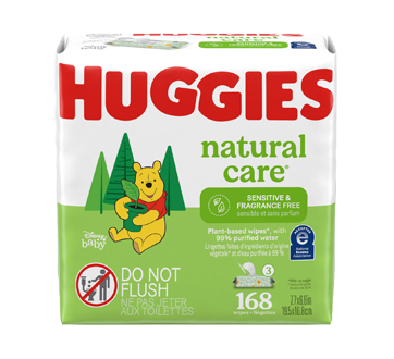 Natural Care Wipes, 168 units, Unscented