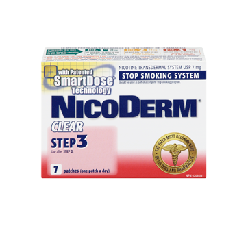 Image 3 of product Nicoderm - Nicoderm Clear Step 3 Patches 7 mg, 7 units