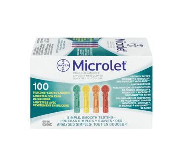 Colored Lancets Silicone-Coated, 100 units