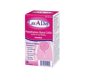 Image 1 of product Lax-A-Day - Lax-A-Day Peg 3350, powder sachets, 10 x 17 g