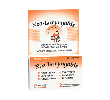 Image of product Rougier - Neo-Laryngobis Suppositories for Adults, 2 units