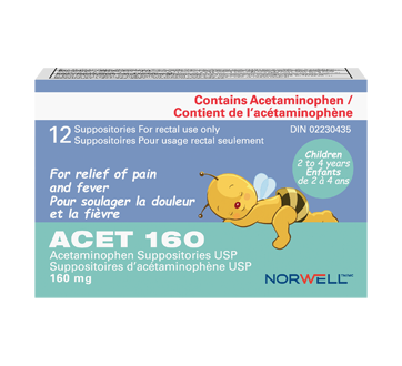 Acet 160 Mg Acetaminophene Suppositories Usp 12 Units Acet Suppository Jean Coutu