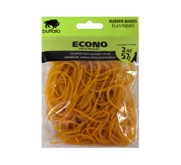 Natural Colors & Assorted Sizes Rubber Bands, 57 g/2 oz.