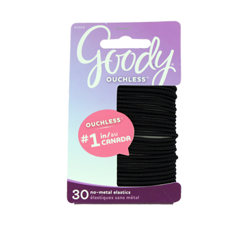 Image 1 of product Goody - Ouchless Elastics, 30 units, Black
