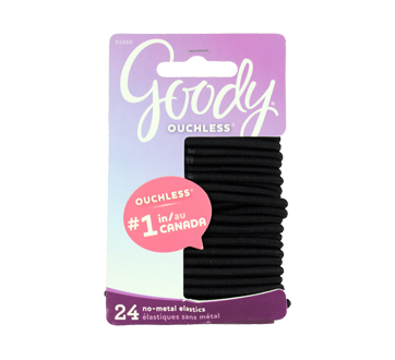 Ouchless Xthick Elastics 24 Units Black Goody Elastic