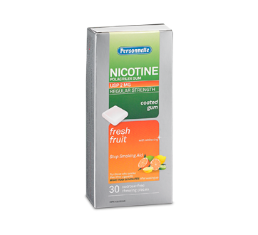 Image of product Personnelle - Nicotine Gum Regular Strength 2 mg, 30 units, Fresh fruits