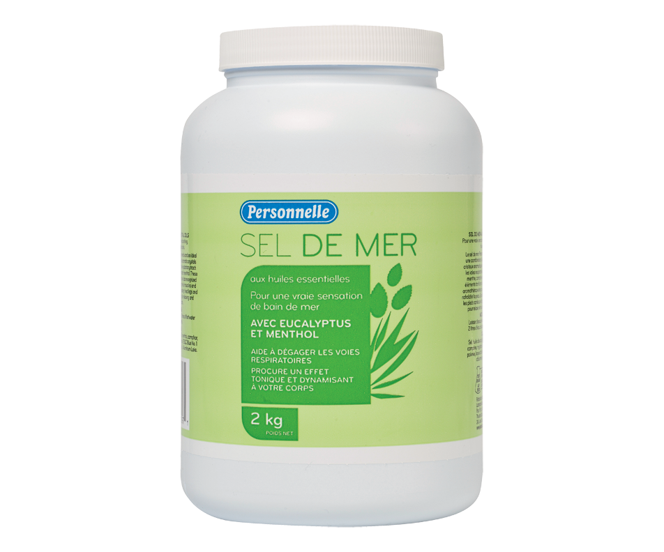 Sea Salt, Eucalyptus, 2 kg Personnelle Bath salts, oils and bubble bath Jean Coutu