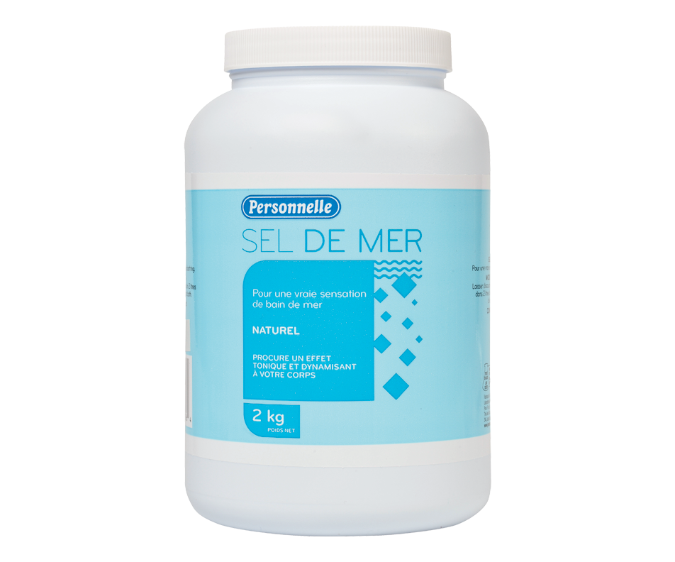 Sea Salt, Natural, 2 kg Personnelle Natural and organic bath and