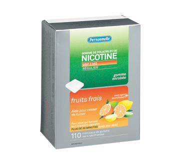 Image of product Personnelle - Nicotine Gum Regular Strength 2 mg, 110 units, Fresh fruits