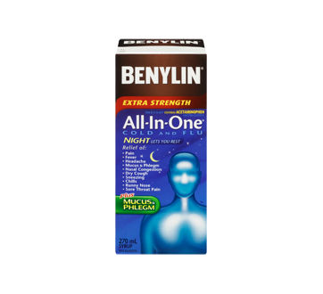 Image 3 of product Benylin - Benylin All-In-One Cold and Flu Night Extra Strength, 270 ml