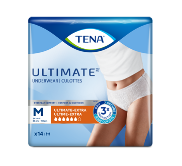 Ultimate Protective Incontinence Underwear Absorbency, Medium, 14 units