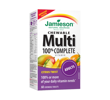 Image 2 of product Jamieson - 100% Complete Chewable Multivitamin, 60 units, Citrus Twist