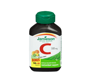 Image 3 of product Jamieson - Chewable Vitamin C 500 mg - Citrus FrUIt, 100+20 units