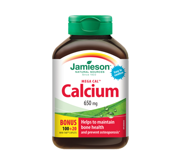 Image 1 of product Jamieson - Mega Cal<sup>&trade;</sup> Calcium 650 mg, 100+20 units