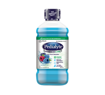 Image of product Pedialyte - AdvancedCare Liquid Electrolyte Solution, 1 L, Blue Raspberry