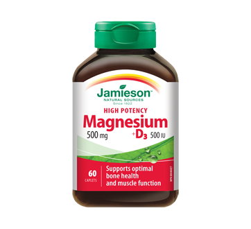 Image 1 of product Jamieson - High Potency Magnesium + Vitamin D3, 60 units