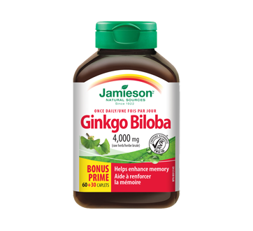 Image 1 of product Jamieson - Ginkgo Biloba 4,000 mg, 60 units