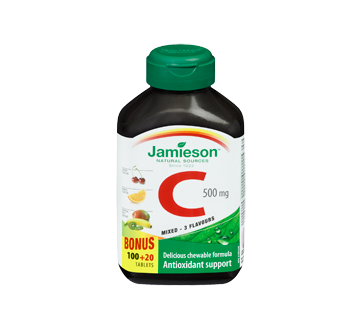 Image 3 of product Jamieson - Chewable Vitamin C 500 mg - Mixed 3 Flavours, 120 units