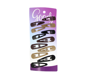 Classics Assorted Contour Barrettes 12 Units Goody Elastic